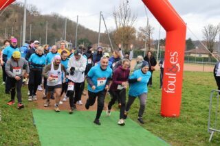 Départ course téléthon du batiment lyon